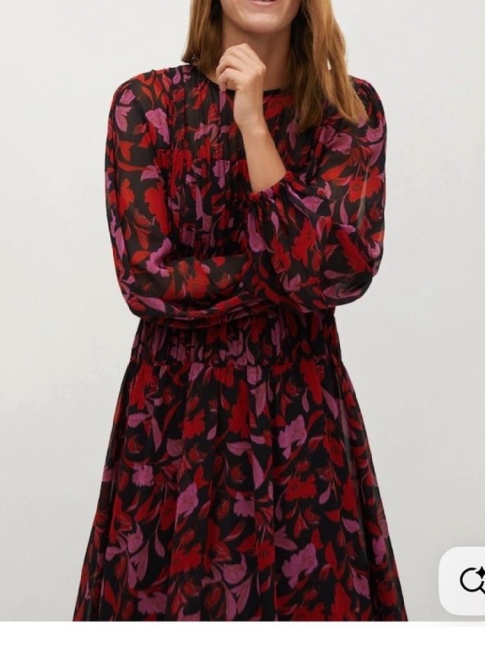 Mango floral print dress XS